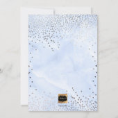 PixDezines大理石+フェイクシルバードット/《キリスト教》洗礼式や命名式 招待状 (裏面)
