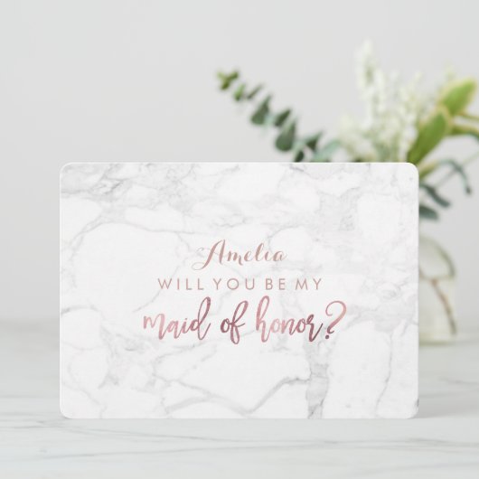 PixDezines大理石/フェイクバラ金ゴールドは次のようになります。Maid 招待状 (スタンド正面)