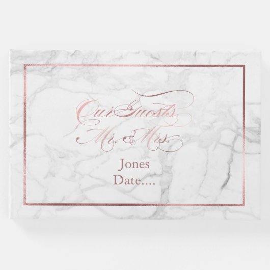 PixDezines大理石+フェイクバラ金ゴールド ゲストブック (正面)