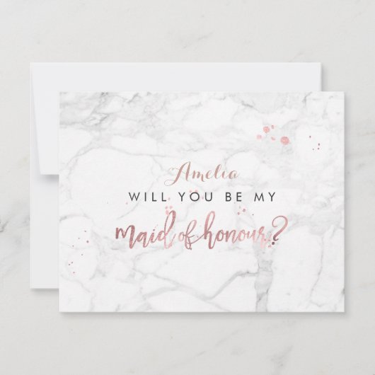 PixDezines大理石/フェイクバラ金ゴールド 招待状 (正面)