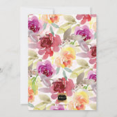 PixDezines大理石+水彩の花/洗礼 招待状 (裏面)