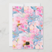 PixDezines大理石+水彩の花/洗礼 招待状 (裏面)