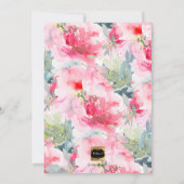 PixDezines大理石+水彩花/バプテスマ 招待状 (裏面)