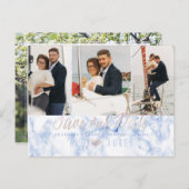 PixDezines大理石+赤面ピンク日付を保存 ポストカード (正面/裏面)