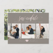 PixDezines大理石、赤面ピンク日付を保存 ポストカード (正面/裏面)