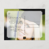 PixDezines大理石/金ゴールドドフェイクット大学院写真 インビテーションポストカード (裏面)