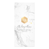 PixDezines大理石/金ゴールドハニカムメニュー ラックカード (裏面)