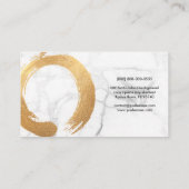 PixDezines大理石/Circle of Life/フェイク金ゴールド 名刺 (裏面)