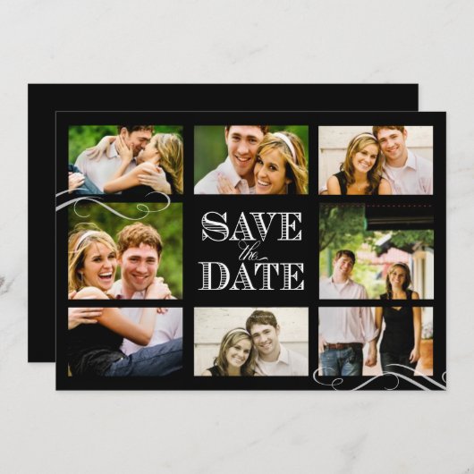 PixDezines婚約の写真/日付救です。 セーブザデート (正面/裏面)