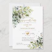 PixDezines婚約パーティブルーガムユーカリ 招待状 (正面)