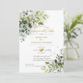 PixDezines婚約パーティブルーガムユーカリ 招待状 (スタンド正面)