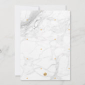 PixDezines婚約パーティ大理石/フェイク金ゴールド 招待状 (裏面)