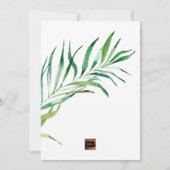 PixDezines婚約パーティPalm Fronds+ハニカム 招待状 (裏面)