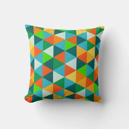 PixDezines幾何学的/ネオンカラー クッション (正面)