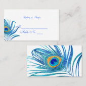 PixDezines座席表/ピーコックフェザー プレイスカード (正面/裏面)