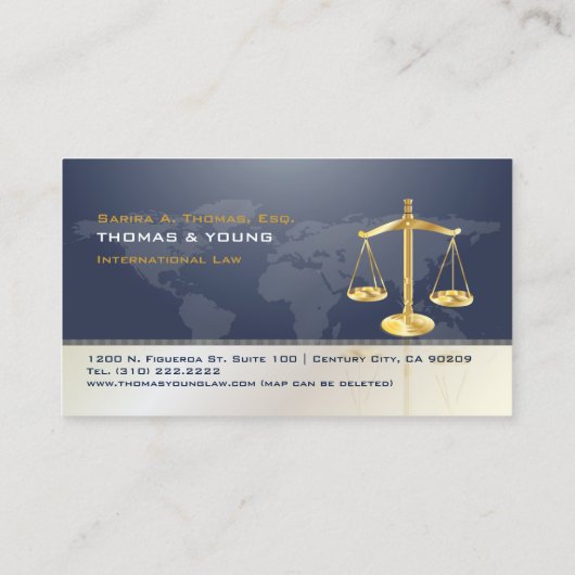 PixDezines弁護士/WHITE+BLUE 名刺 (裏面)