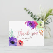 PixDezines感謝/フローラ/水彩/バラ サンキューカード (スタンド正面)