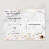 PixDezines我々は月の上にいる誕生紙吹雪 案内ポストカード (裏面)