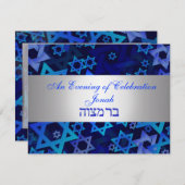 PixDezines披露宴スモダンター/ディービー背景色 招待状 (正面/裏面)