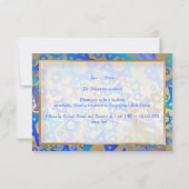 PixDezines披露宴バルミツワー/青/金ゴールド 招待状 (裏面)