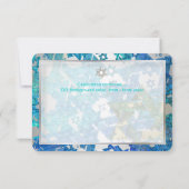 PixDezines披露宴バー（ユダヤ教の）バル・ミツバー/ブルー/シルバー 招待状 (裏面)