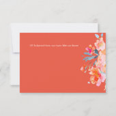 PixDezines披露宴水彩花（ユダヤ教の）バル・ミツバー✡ 出欠カード (裏面)