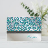 PixDezines披露宴/バロックフォフェイクイルレース/ティール(緑がかった色) エンクロージャーカード (スタンド正面)