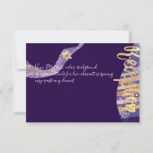 PixDezines披露宴（ユダヤ教の）バル・ミツバー/パープルウォーターカラー 招待状 (裏面)