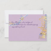 PixDezines披露宴(ユダヤ教の)バル・ミツバー/紫の水色 招待状 (裏面)