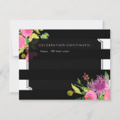 PixDezines披露宴（ユダヤ教の）バル・ミツバー/DIYstripes/フローラ 招待状 (裏面)