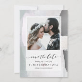 PixDezines抽象芸術アモダンート赤面シルバー 招待状 (正面)