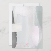 PixDezines抽象芸術アモダンート赤面シルバー 招待状 (裏面)