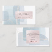 PixDezines抽象芸術アレンジメントH2埃っぽいブルーバス 名刺 (正面/裏面)