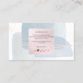 PixDezines抽象芸術アレンジメントH2埃っぽいブルーバス 名刺 (裏面)