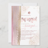 PixDezines抽象芸術タリモダンットバルミツワーバラ 招待状 (正面)