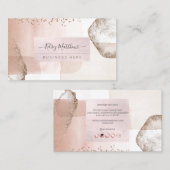 PixDezines抽象芸術配置H2バラ金ゴールド  名刺 (正面/裏面)