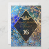 PixDezines抽象芸術銀河系/Sweet+16 招待状 (正面)