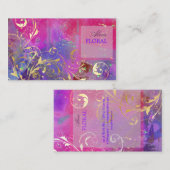 PixDezines抽象芸術+filigree旋回 名刺 (正面/裏面)