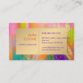 PixDezines抽象芸術Boho Watercolor 名刺 (裏面)