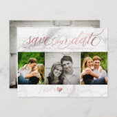 PixDezines救日付/フェイクバラ金ゴールド+大理石 ポストカード (正面/裏面)