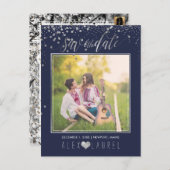 PixDezines救第日/シルバーフェイク紙吹雪 案内ポストカード (正面/裏面)