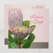 PixDezines新鮮なmaui protea pink淡い色の/diy 招待状 (正面/裏面)