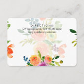 PixDezines方向フローラ(ユダヤ教の)バル・ミツバー/DIY背景 エンクロージャーカード (裏面)