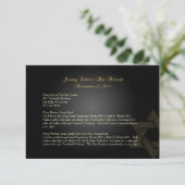 PixDezines方向、バー（ユダヤ教の）バル・ミツバー/black+金ゴールド エンクロージャーカード (スタンド正面)