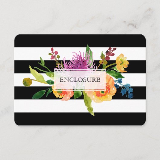 PixDezines方向（ユダヤ教の）バル・ミツバー/DIYstripes/フローラ エンクロージャーカード (正面)