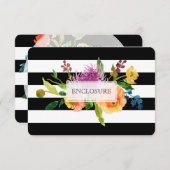 PixDezines方向（ユダヤ教の）バル・ミツバー/DIYstripes/フローラ エンクロージャーカード (正面/裏面)