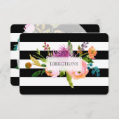 PixDezines方向（ユダヤ教の）バル・ミツバー/DIYstripes/フローラ エンクロージャーカード (正面/裏面)