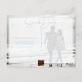 PixDezines日付を保存/プラチナ+アクア ポストカード (裏面)