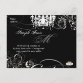 PixDezines日付救チャンデリア/DIYカラー+フォント 案内ポストカード (裏面)