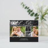 PixDezines日付救チャンデリア/DIYカラー+フォント 案内ポストカード (スタンド正面)